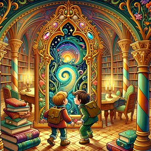 Zaczarowane Lustro w Bibliotece